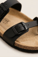 Gold Star - Buckle Sandals - Black Matte