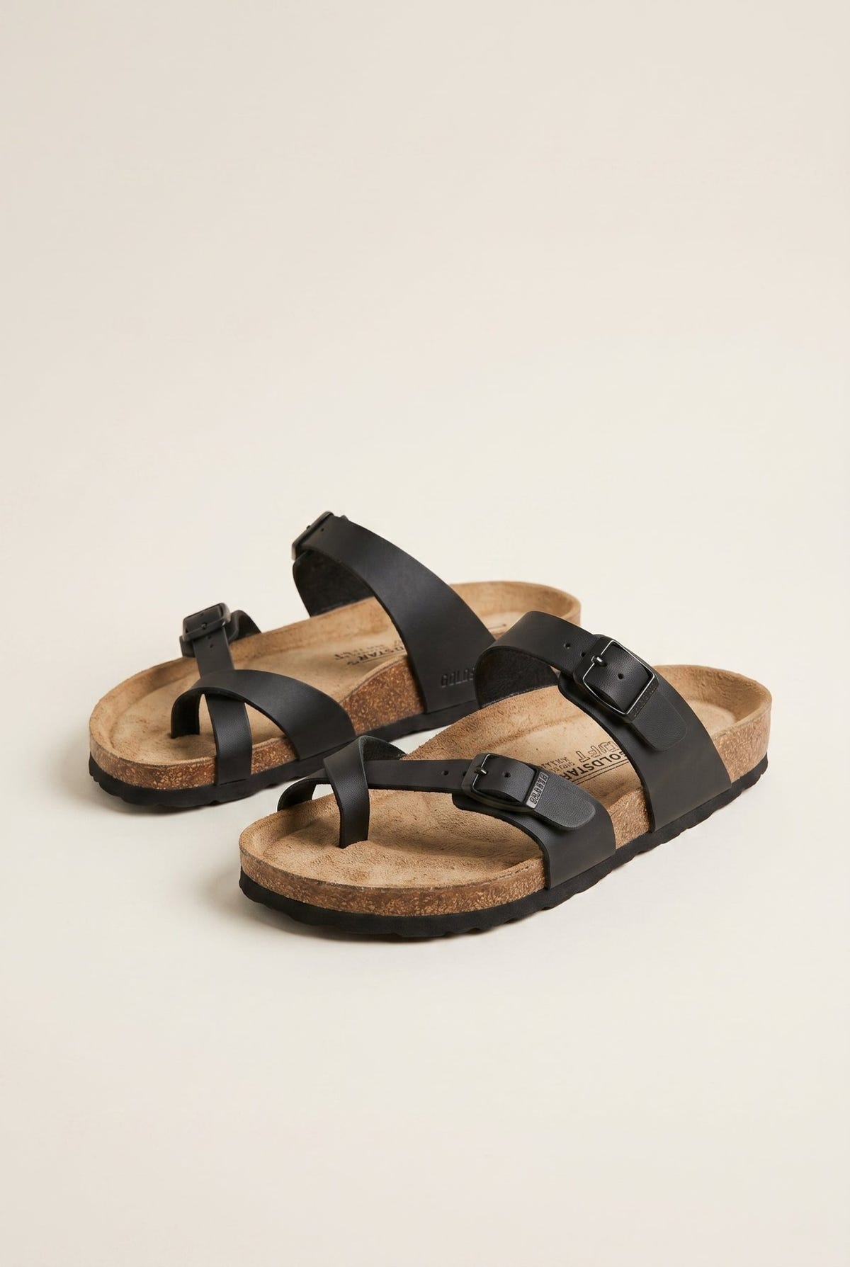 Gold Star - Buckle Sandals - Black Matte