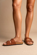 ONLY - Buckle Sandals Woven Design - Tan