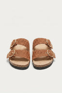ONLY - Buckle Sandals Woven Design - Tan