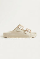ATENEO - Buckle Slides Anatomical Footbed - Beige