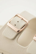 ATENEO - Buckle Slides Anatomical Footbed - Beige