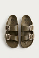 ATENEO - Buckle Slides Anatomical Footbed - Olive