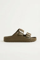 ATENEO - Buckle Slides Anatomical Footbed - Olive