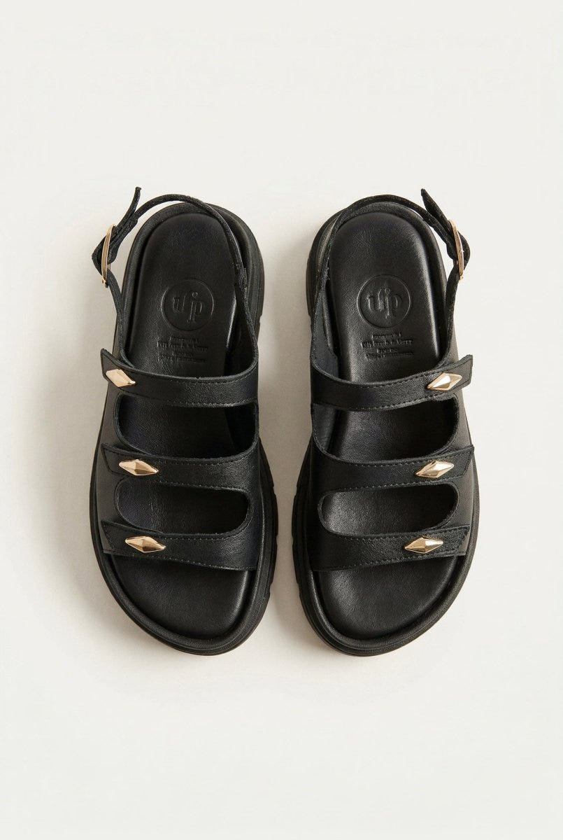 TFP - Buckle Strap Sandals - Black Matte