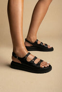TFP - Buckle Strap Sandals - Black Matte
