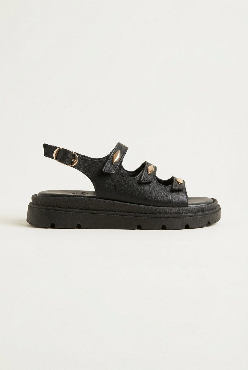 TFP - Buckle Strap Sandals - Black Matte