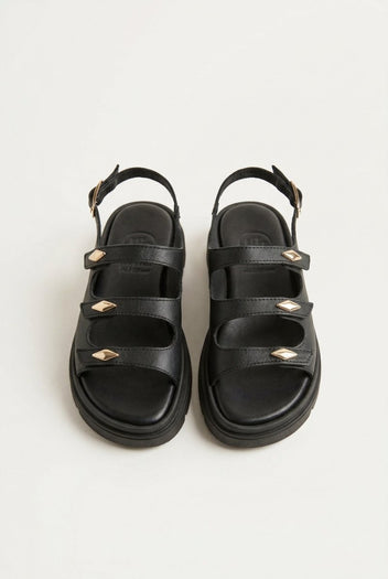 TFP - Buckle Strap Sandals - Black Matte
