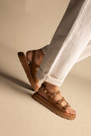 TFP - Buckle Strap Sandals - Taupe Suede