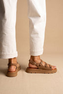 TFP - Buckle Strap Sandals - Taupe Suede