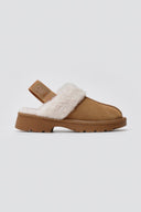Carmela 162629 Clogs with Sherpa Lining - Camel Suede - thefashionproject.gr - CARMELA