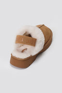 Carmela 162629 Clogs with Sherpa Lining - Camel Suede - thefashionproject.gr - CARMELA