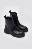 Casual Ankle Boots with Zipper - Black Matte - thefashionproject.gr - Ideal shoes