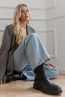 Casual Ankle Boots with Zipper - Black Matte - thefashionproject.gr - Ideal shoes