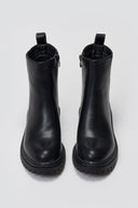 Casual Ankle Boots with Zipper - Black Matte - thefashionproject.gr - Ideal shoes