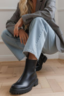 Casual Ankle Boots with Zipper - Black Matte - thefashionproject.gr - Ideal shoes