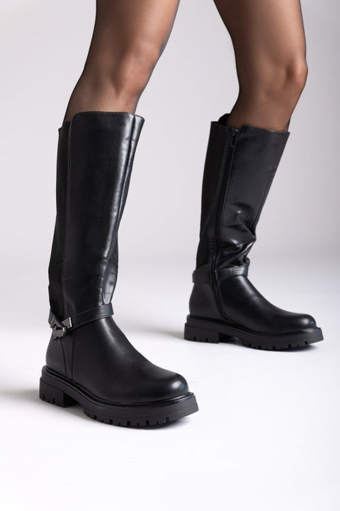 Casual Boots Elastic Side Panel - Black Matte