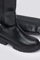 Casual Boots Elastic Side Panel - Black Matte - thefashionproject.gr - Ideal shoes