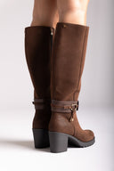 Casual Heel Boots MARIAMARE - Brown Suede - thefashionproject.gr - MARIAMARE
