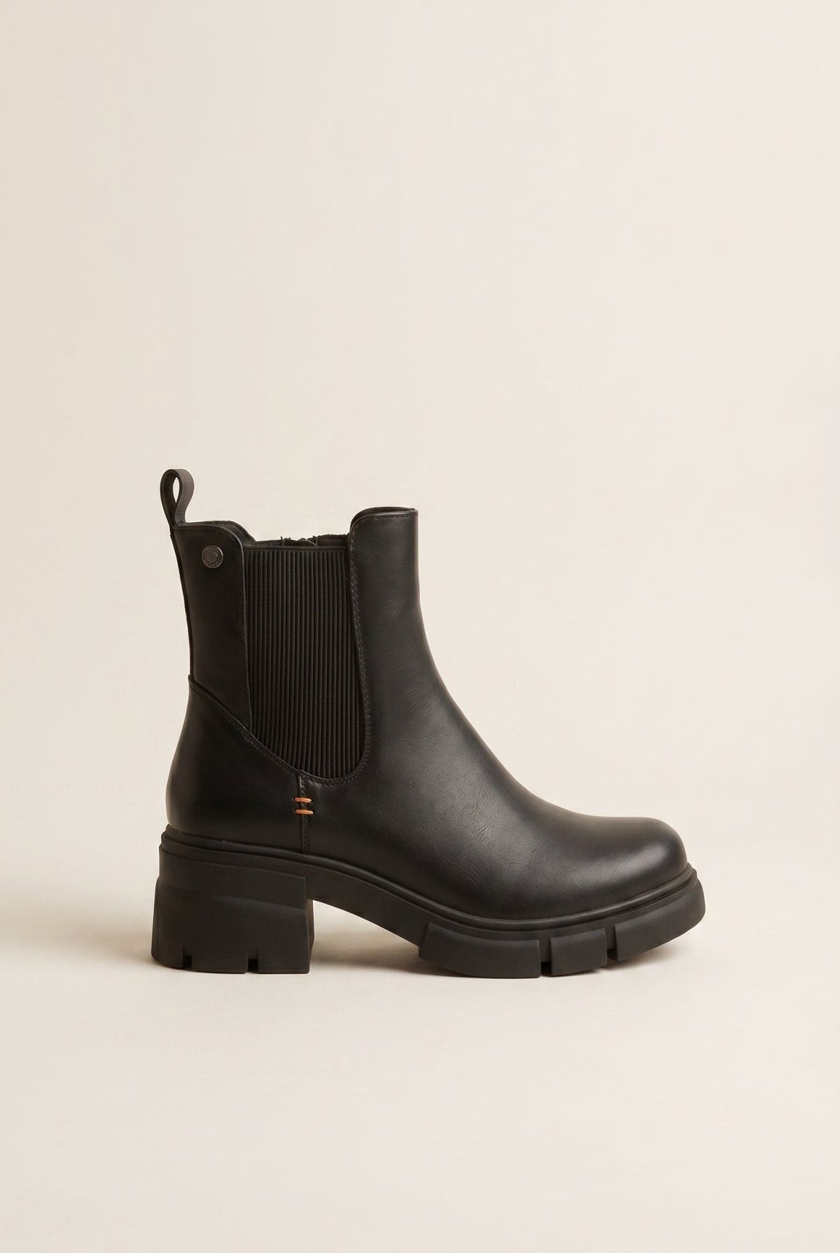Refresh - Chelsea Ankle Boots Block Heel - Black Matte