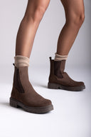 Chelsea Ankle Boots Ragazza 0514 - Brown Suede - thefashionproject.gr - RAGAZZA