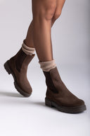 Chelsea Ankle Boots Ragazza 0514 - Brown Suede - thefashionproject.gr - RAGAZZA