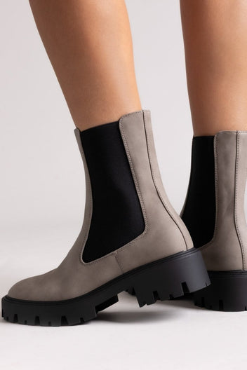 Chelsea Boots with Chunky Sole ONLY 15274563 - Light Grey Matte - thefashionproject.gr - ONLY