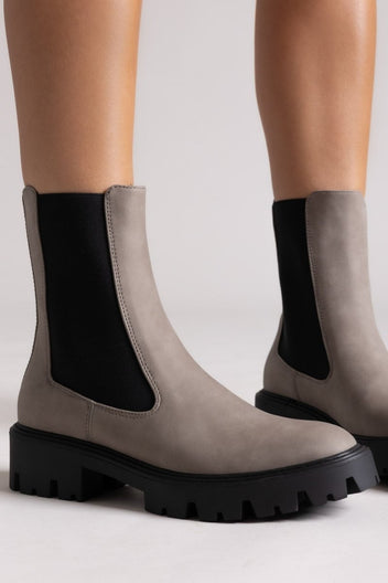 Chelsea Boots with Chunky Sole ONLY 15274563 - Light Grey Matte - thefashionproject.gr - ONLY