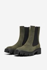 Chelsea Boots with Chunky Sole ONLY 15274563 - Olive Green Nubuck - thefashionproject.gr - ONLY