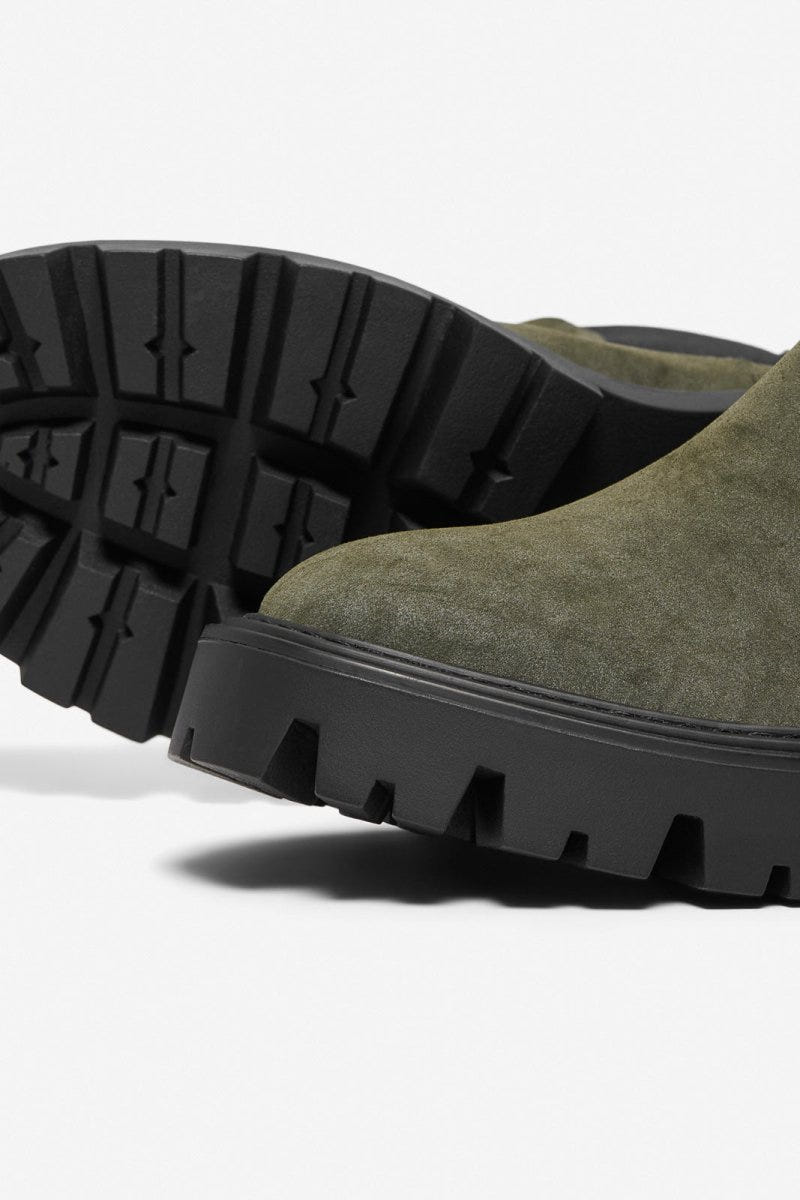 Chelsea Boots with Chunky Sole ONLY 15274563 - Olive Green Nubuck - thefashionproject.gr - ONLY