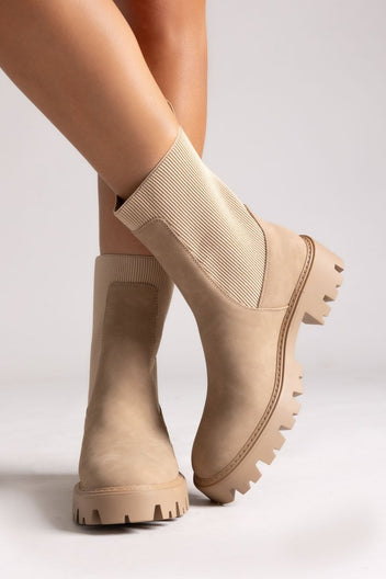 Chelsea Boots with Lug Sole ONLY 15329824 - Beige Matte - thefashionproject.gr - ONLY