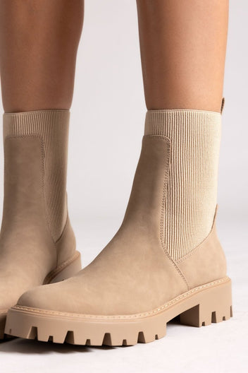 Chelsea Boots with Lug Sole ONLY 15329824 - Beige Matte - thefashionproject.gr - ONLY