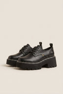 Refresh - Chunky Sole Loafers Lace Up - Black Matte