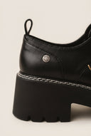 Refresh - Chunky Sole Loafers Lace Up - Black Matte