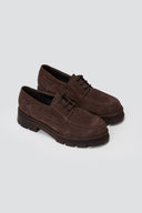 Chunky Sole Oxfords TFP - Brown Suede - thefashionproject.gr - TFP