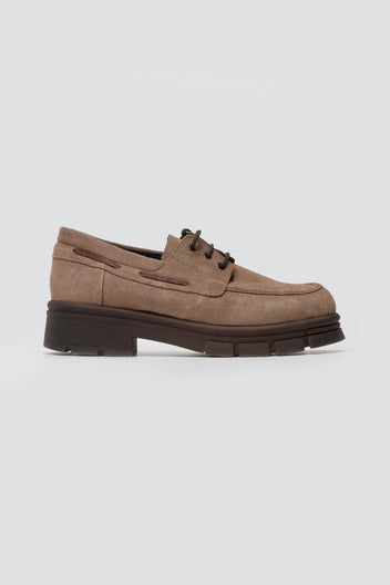 TFP - Chunky Sole Oxfords - Taupe Suede