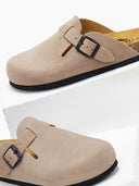 Clogs ανατομικά από δέρμα καστόρι Plakton 181539 - Άμμου - thefashionproject.gr - Plakton