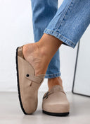 Clogs ανατομικά από δέρμα καστόρι Plakton 181539 - Άμμου - thefashionproject.gr - Plakton