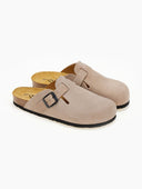 Clogs ανατομικά από δέρμα καστόρι Plakton 181539 - Άμμου - thefashionproject.gr - Plakton
