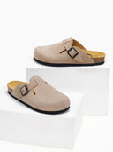 Clogs ανατομικά από δέρμα καστόρι Plakton 181539 - Άμμου - thefashionproject.gr - Plakton
