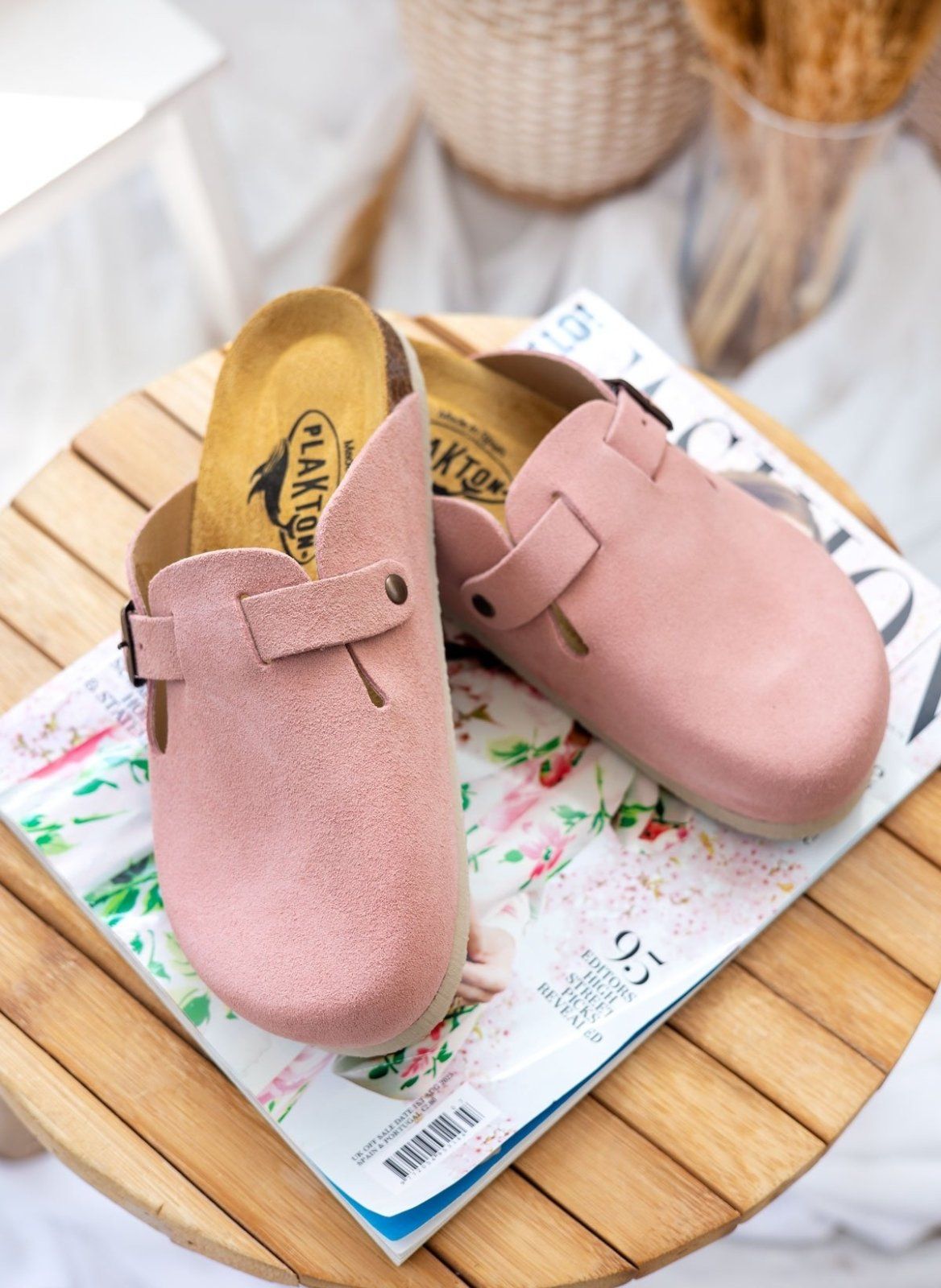 Clogs ανατομικά από δέρμα καστόρι Plakton 181539 - Ροζ - thefashionproject.gr - Plakton