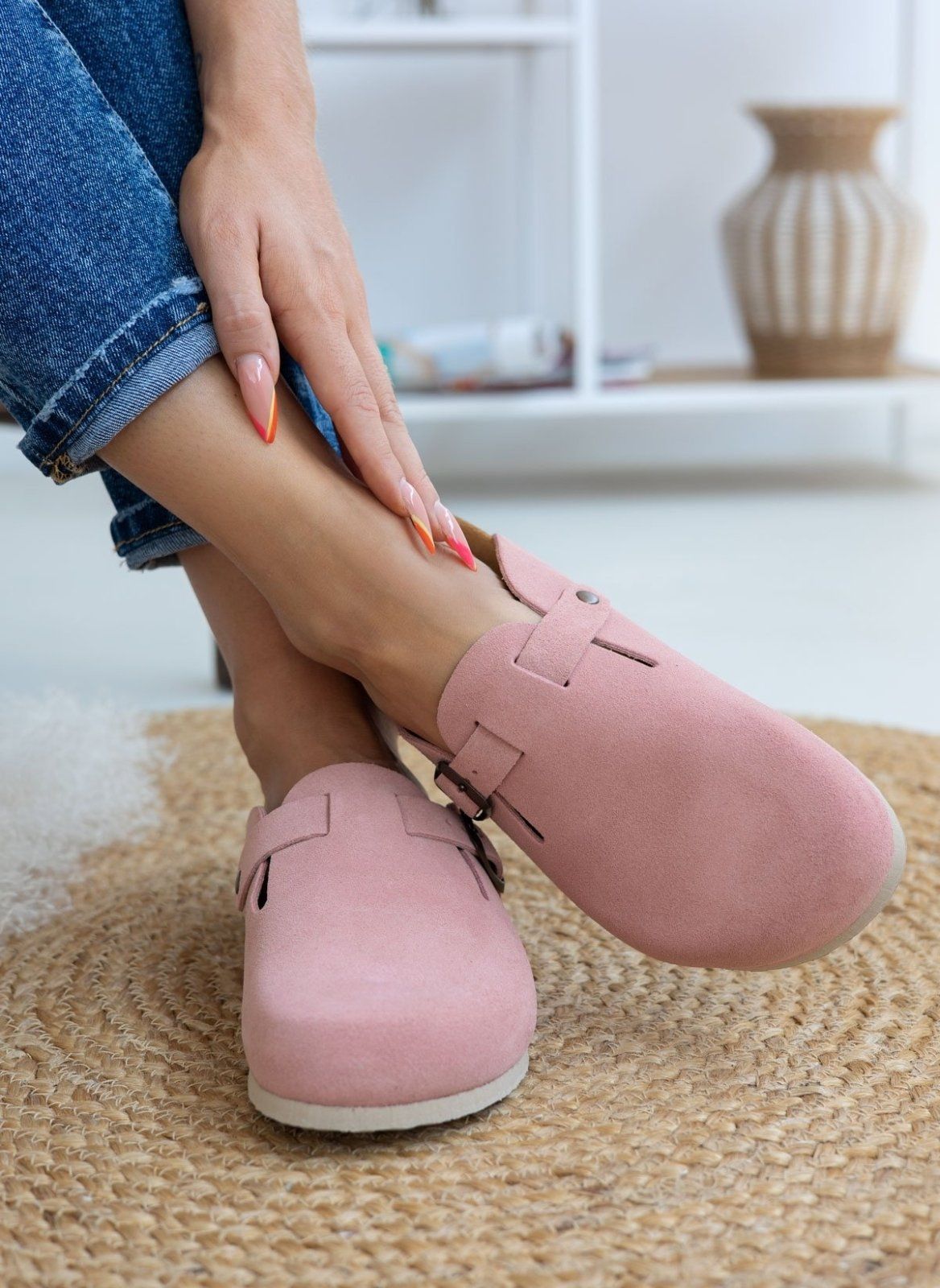 Clogs ανατομικά από δέρμα καστόρι Plakton 181539 - Ροζ - thefashionproject.gr - Plakton