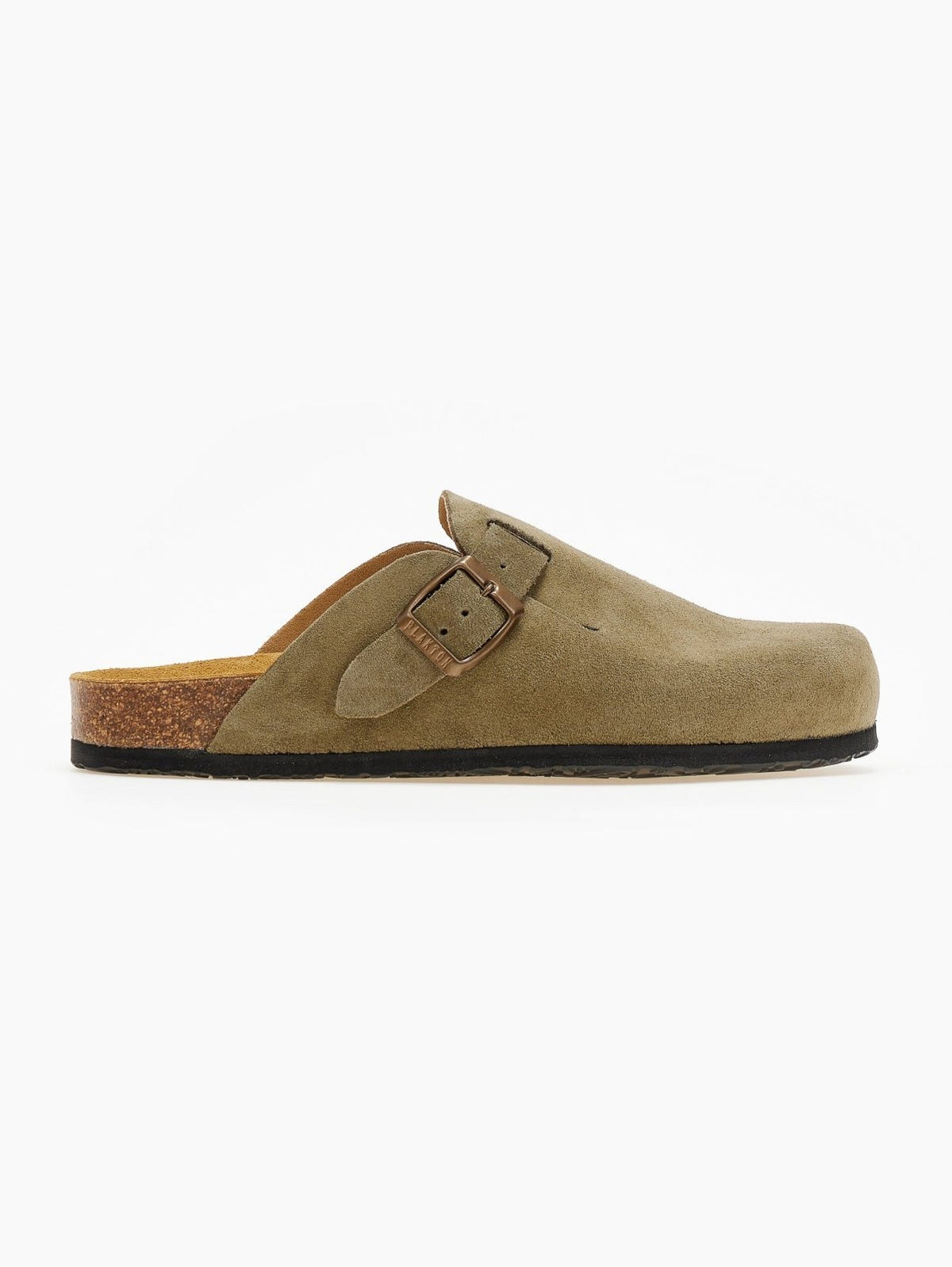 Clogs ανατομικά από δέρμα καστόρι Plakton 181539 - Χακί ανοιχτό - thefashionproject.gr - Plakton