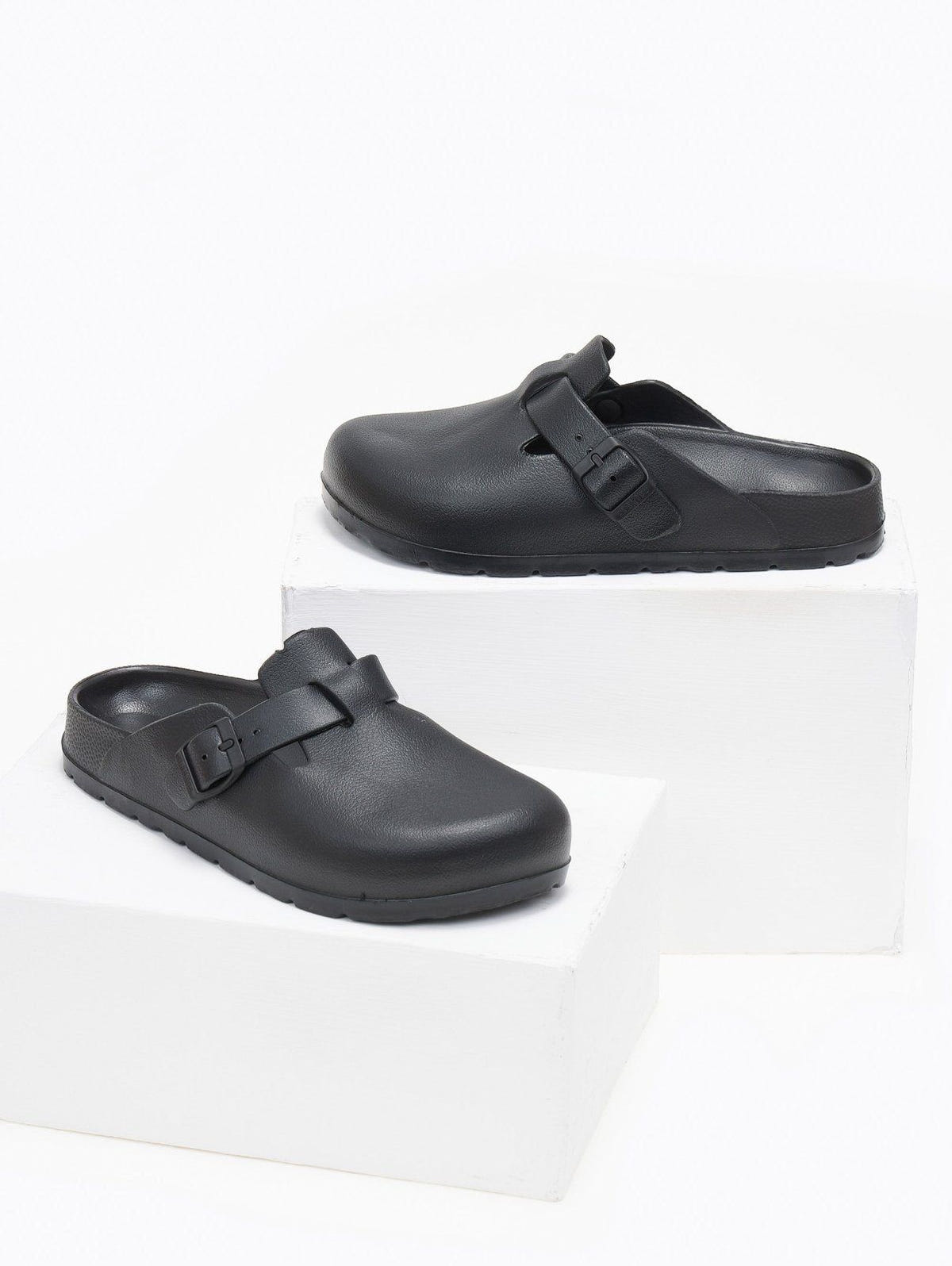 Clogs ανατομικά με μικρό τοκά Plakton 761539 - Μαύρο - thefashionproject.gr - Plakton