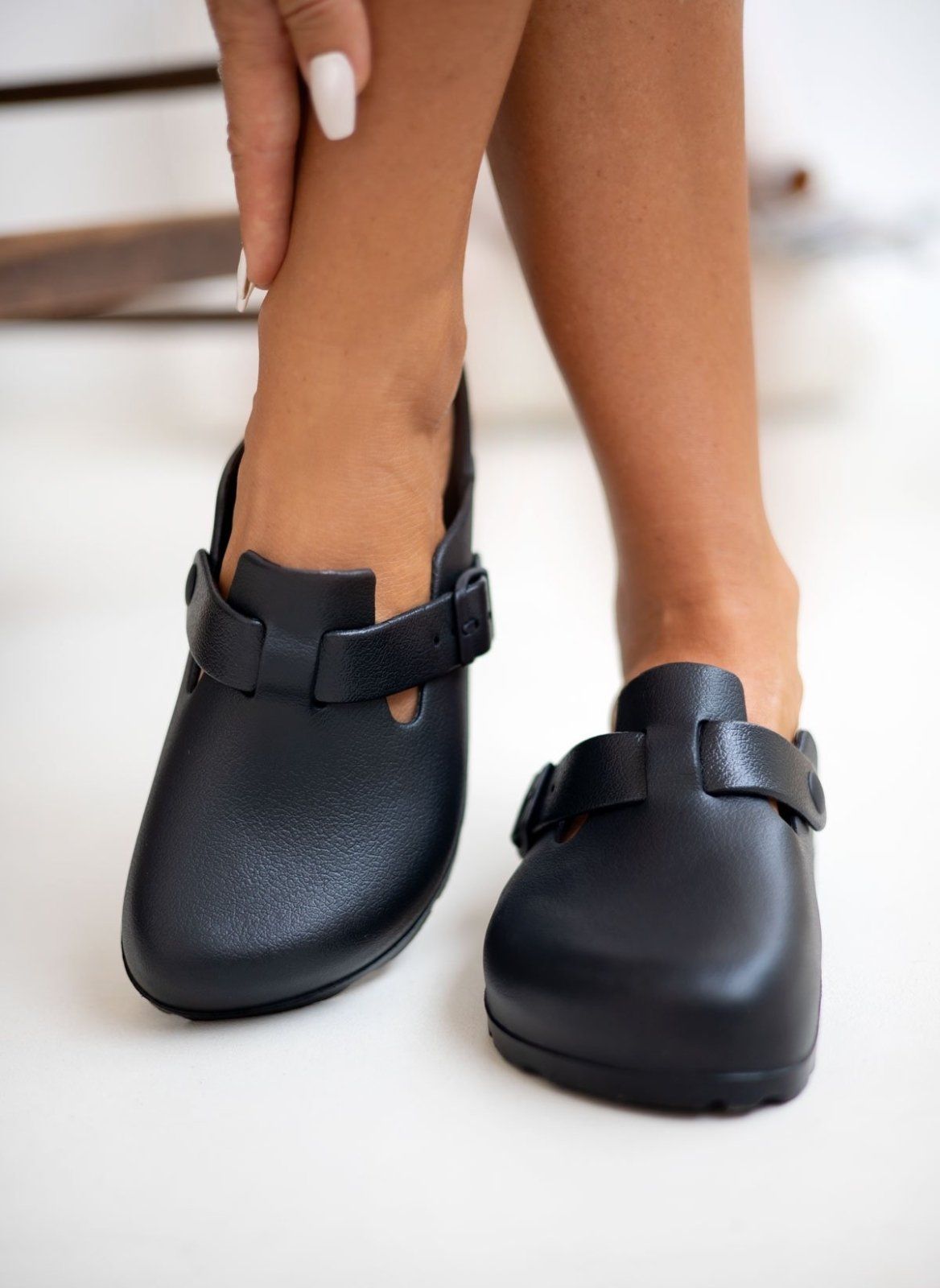 Clogs ανατομικά με μικρό τοκά Plakton 761539 - Μαύρο - thefashionproject.gr - Plakton