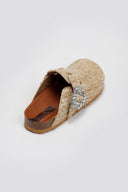 Clogs από ψάθα με πέτρες Take me - Μπεζ - thefashionproject.gr - Take me