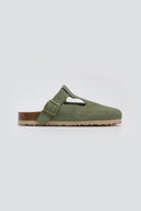 Clogs δερμάτινα με σχέδιο Take me - Χακί - thefashionproject.gr - Take me