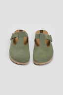 Clogs δερμάτινα με σχέδιο Take me - Χακί - thefashionproject.gr - Take me