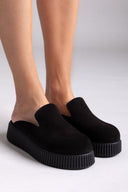 Clogs καστόρινα flatforms Iris - Μαύρο - thefashionproject.gr - IRIS