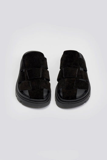 Clogs καστόρινα flatforms Tfp - Μαύρο - thefashionproject.gr - TFP